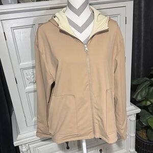 Bagatelle Collection Tan & Cream Women's Reversible Jacket Size XL